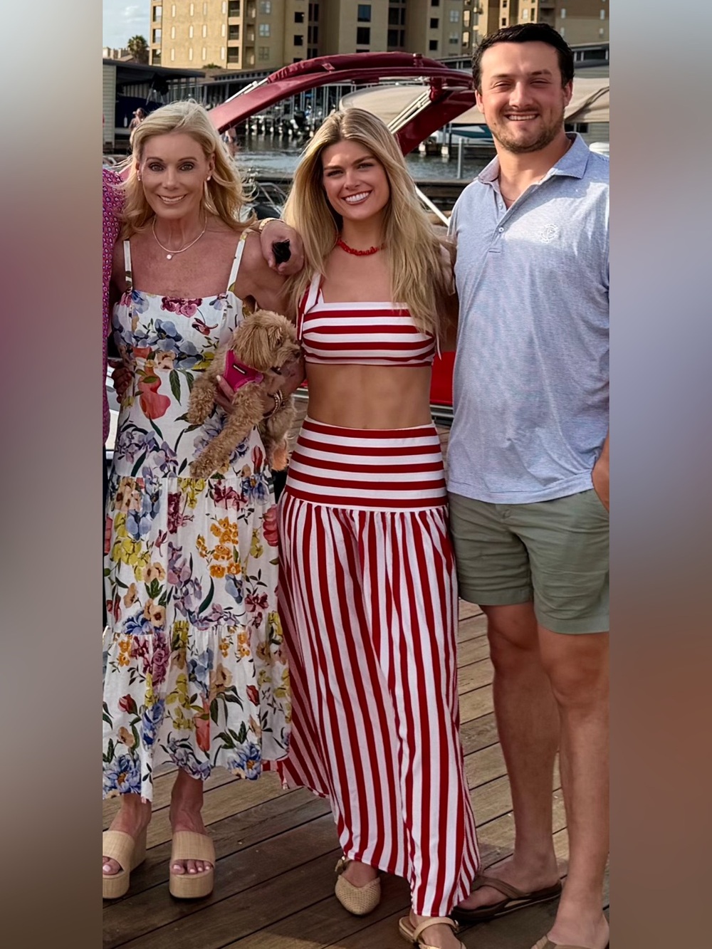 Striped Red and White Maxi Skirt - Women's Summer Skirt